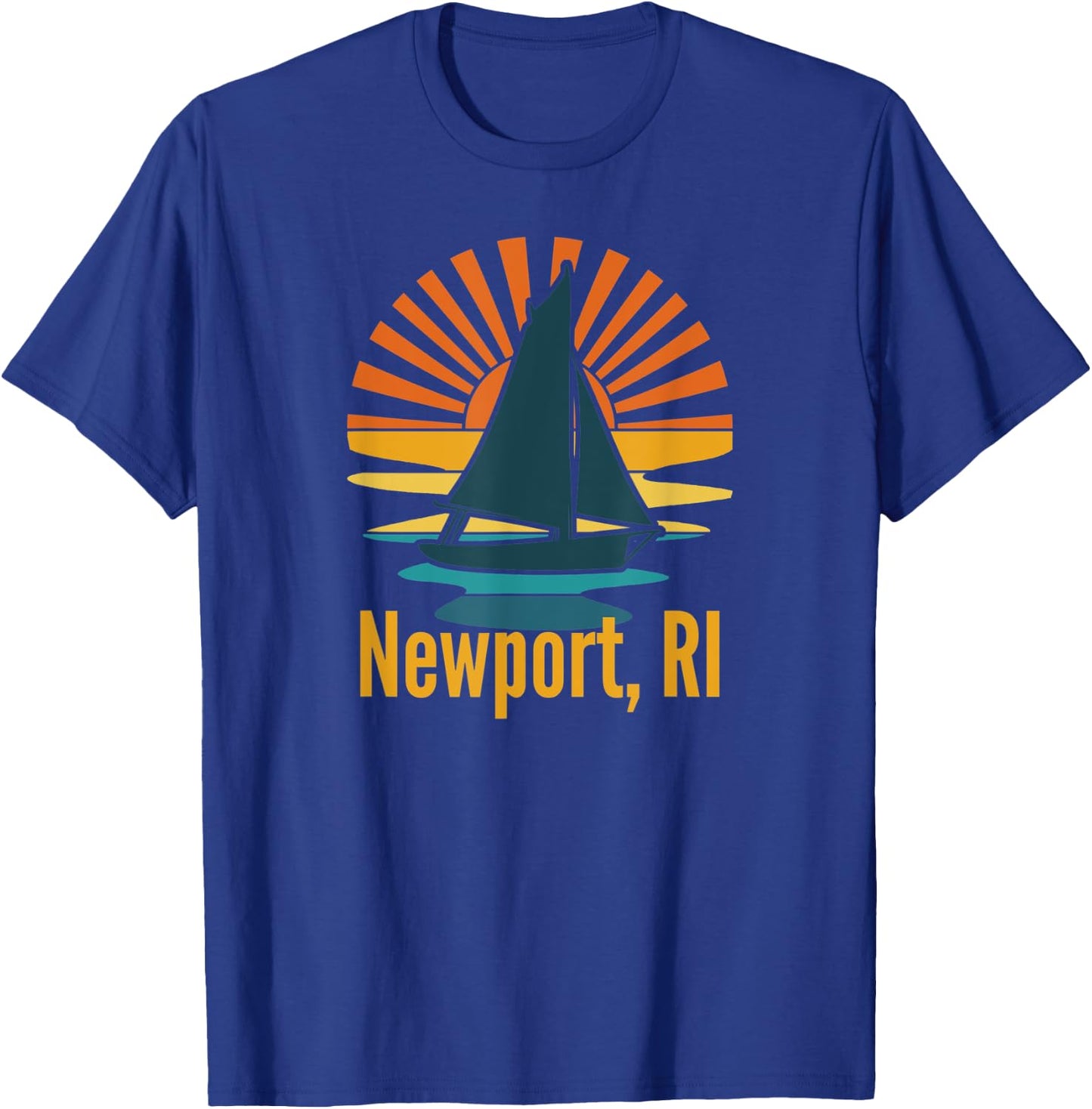 Newport Rhode Island RI Vintage Sailboat T-Shirt - T-Shirt | Royal
