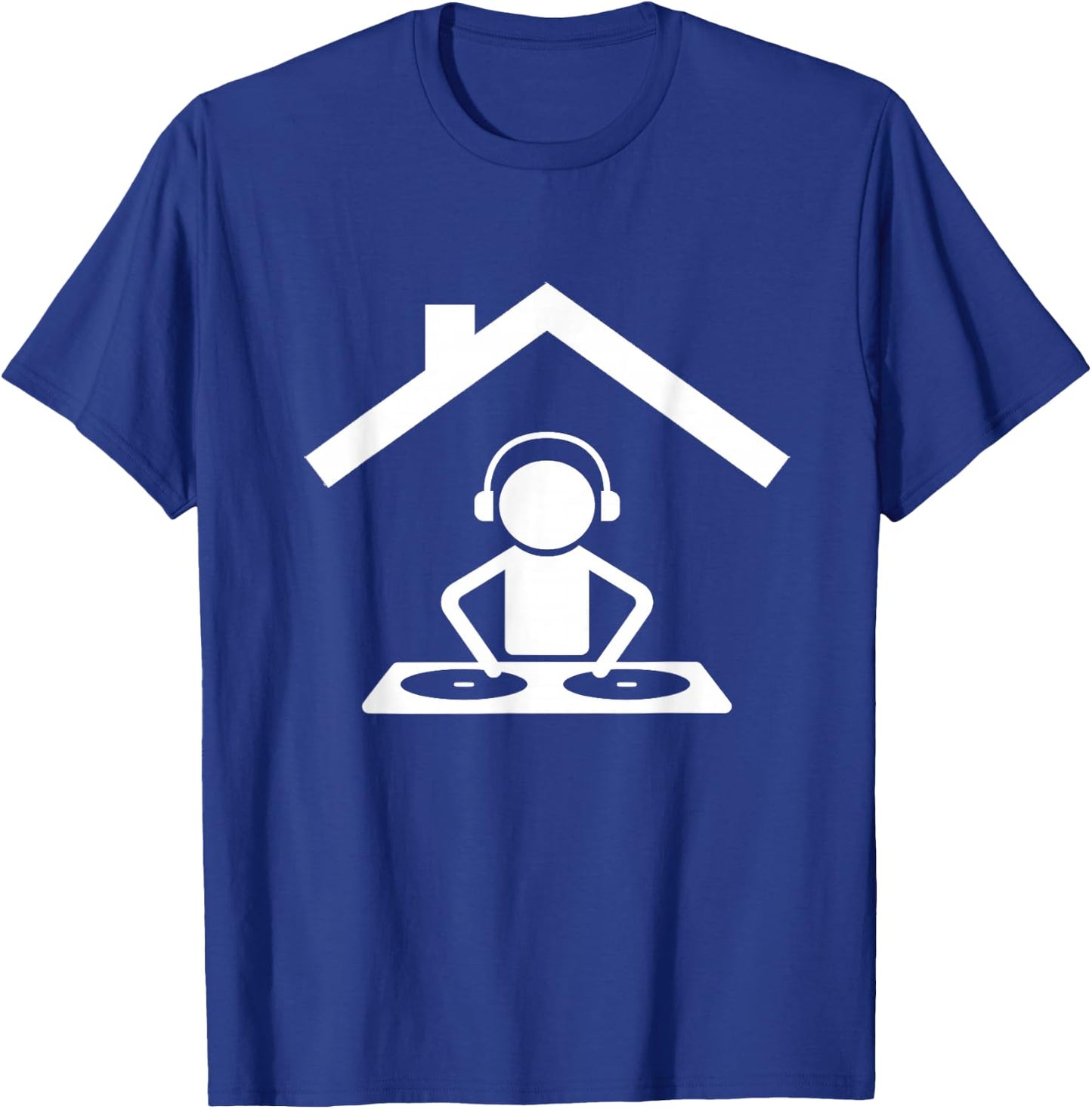 DJ Party Club Music Turntable Disc Jockey EDM House DJ T-Shirt - T-Shirt | Royal