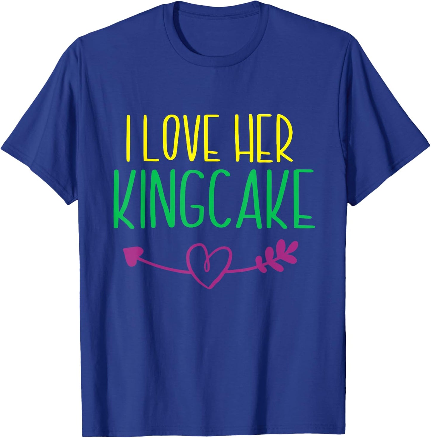 I Love His Crawfish Mardi Gras Funny Masquerade Party Couple T-Shirt - T-Shirt | Royal
