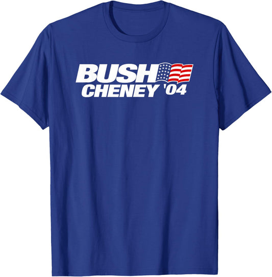 Bush Cheney 2004 Election Campaign Logo T Shirt T-Shirt - T-Shirt | Royal