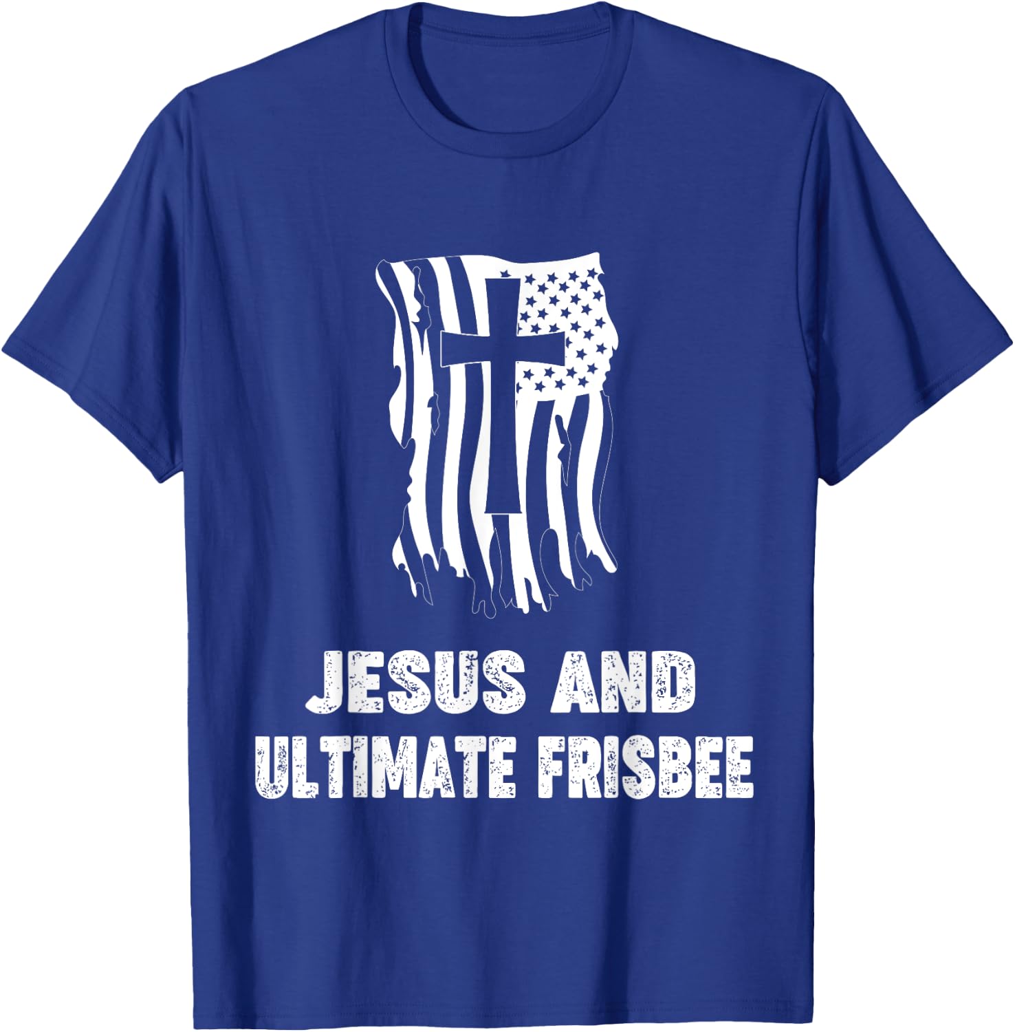 Ultimate Frisbee Player Christian Jesus and Ultimate Frisbee T-Shirt - T-Shirt | Royal