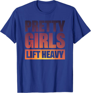Weightlifting Fitness Gym Girl Powerlifter Women's Black Short Sleeve Modern Classic Regular Fit T-Shirt - T-Shirt | Royal
