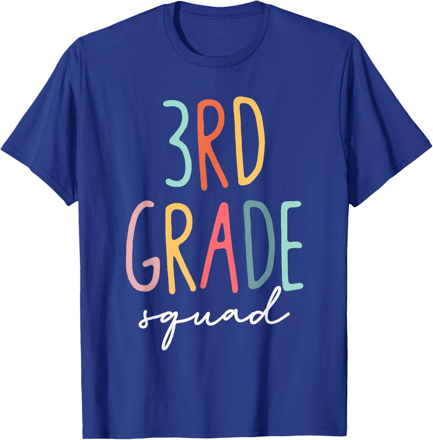 3rd Grade Squad Third Grade Teacher Crew Back To School T-Shirt - T-Shirt | Royal
