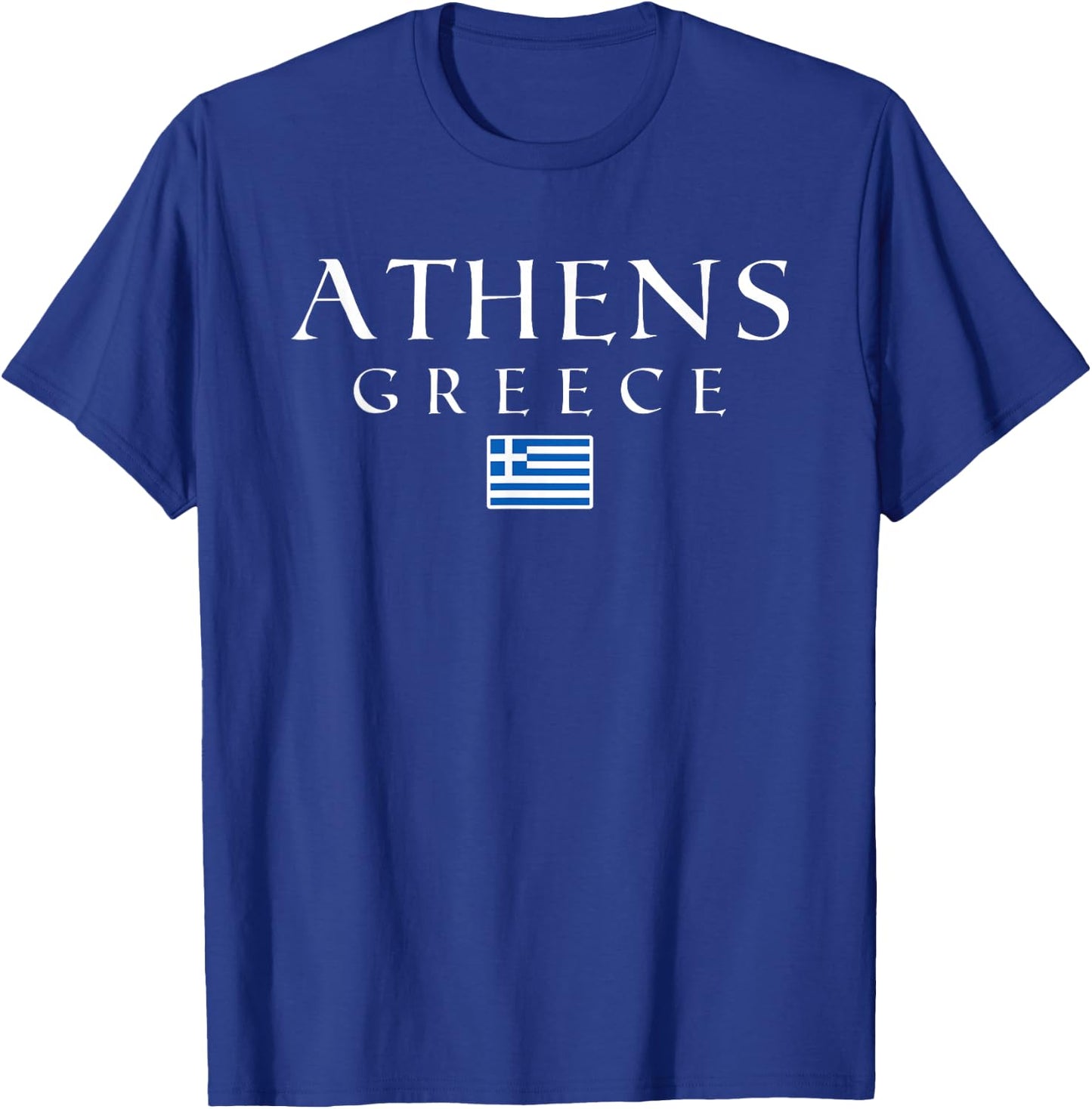 Athens Greece Flag Vacation Athens Souvenir Greek T-Shirt - T-Shirt | Royal