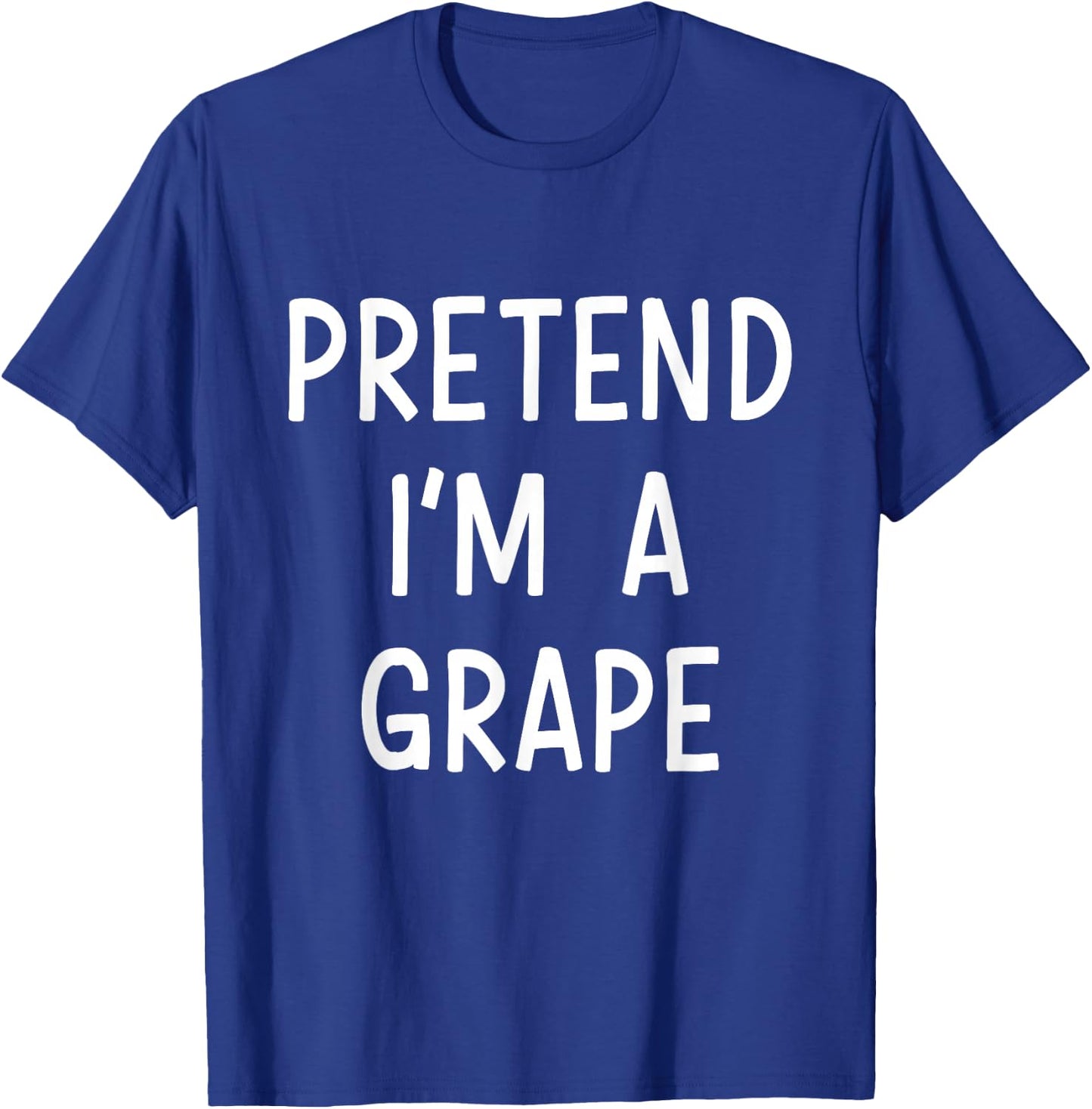 Pretend Im a grape easy lazy costume for halloween party T-Shirt - T-Shirt | Royal