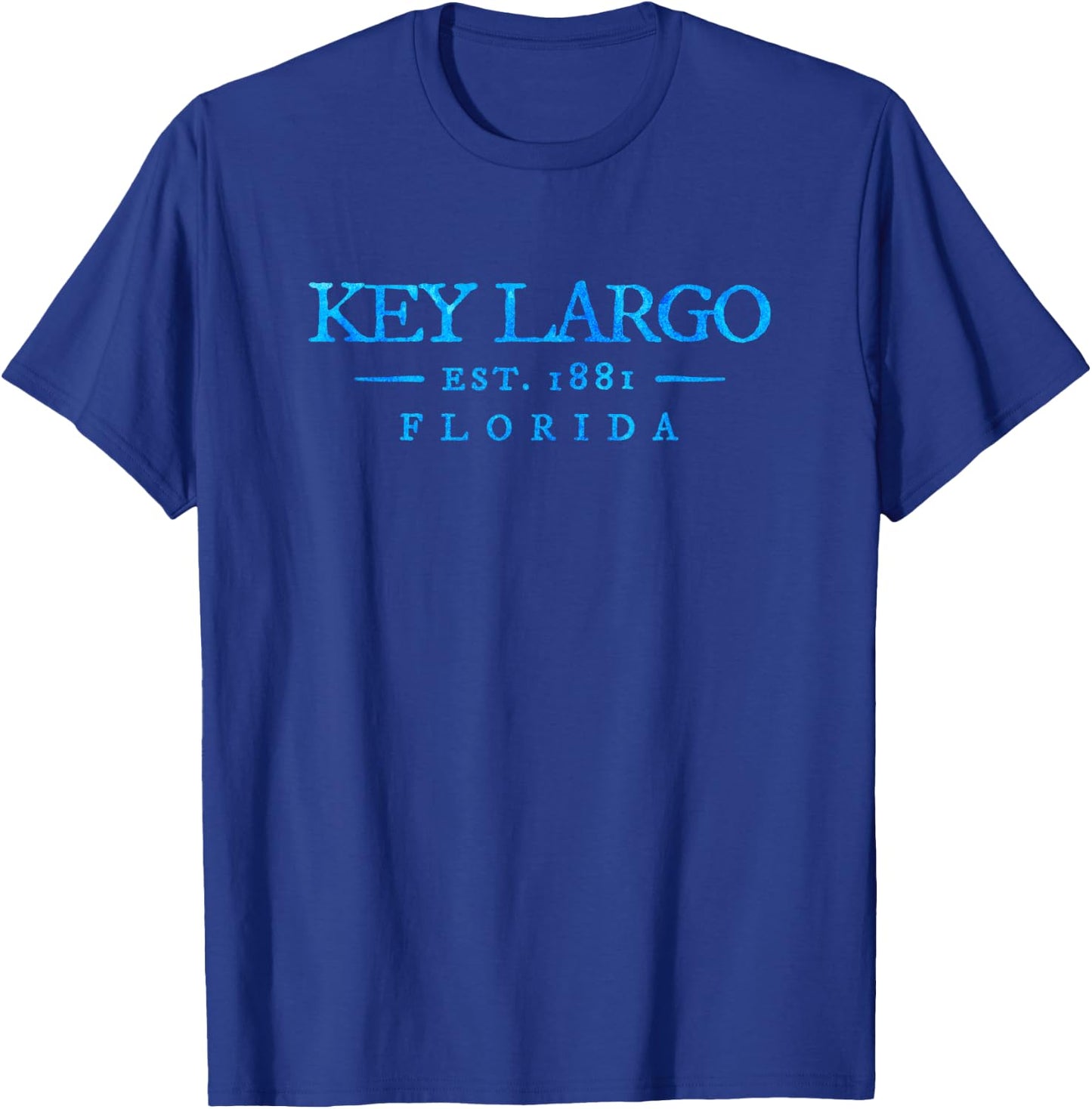 Key Largo Florida Retro Colorful Text Vacation Souvenir T-Shirt - T-Shirt | Royal