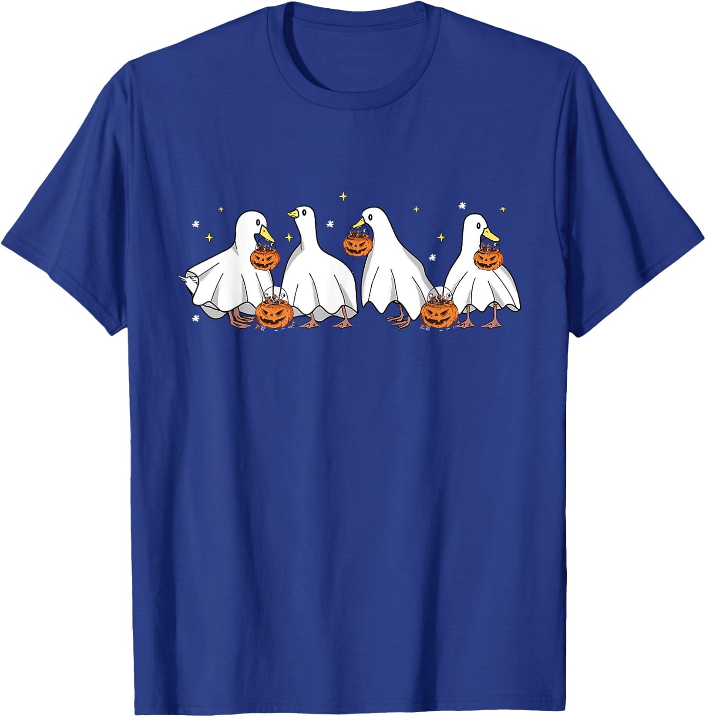 Duck Halloween Cute Ghost Ducks Halloween Farmer Duck Lover T-Shirt - T-Shirt | Royal