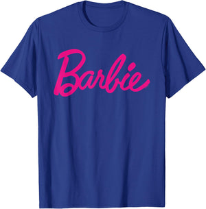 Barbie - Classic Script Dark Pink Logo T-Shirt - T-Shirt | Royal