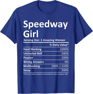 SPEEDWAY GIRL IN INDIANA Funny City Home Roots USA Gift T-Shirt - T-Shirt | Royal