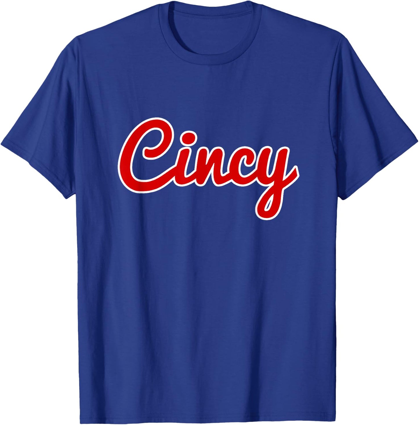 Cincinnati Ohio Classic Red Script Cincy City T Shirt T-Shirt - T-Shirt | Royal