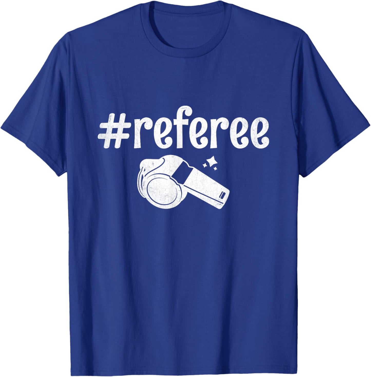 Referee Whistle Referees Game Sports T-Shirt - T-Shirt | Royal