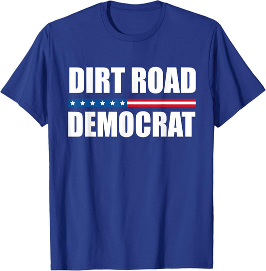 Dirt Road Democrat American Flag T-Shirt - T-Shirt | Royal
