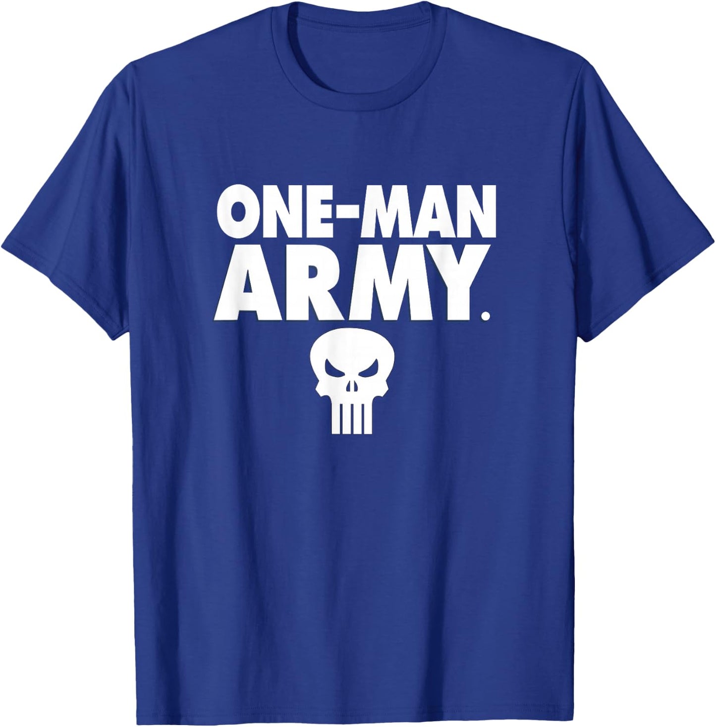 Marvel Punisher One-Man Army Classic Skull Logo T-Shirt - T-Shirt | Royal