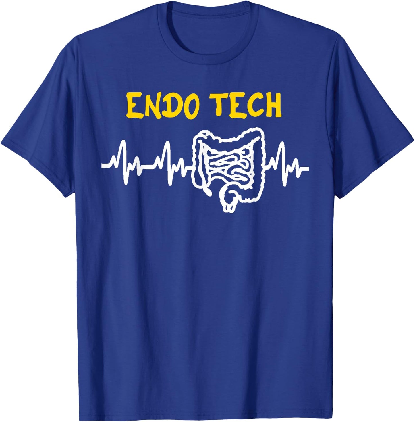 Endo Tech Endoscopy Tech Intestines Heartbeat GI Technician T-Shirt - T-Shirt | Royal