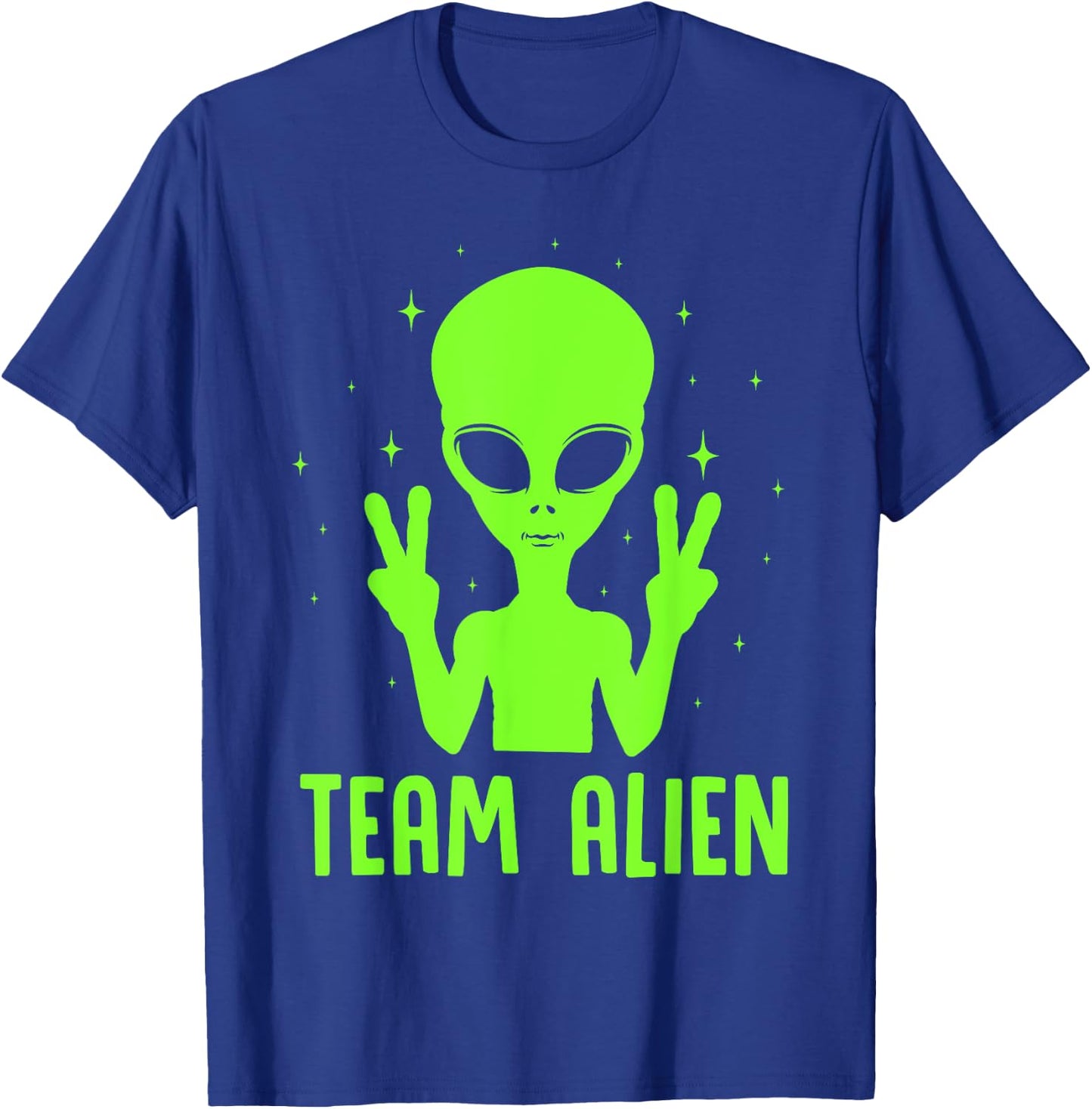 Alien Lover Funny UFO Abduction Team Alien Men Women Kids T-Shirt - T-Shirt | Royal