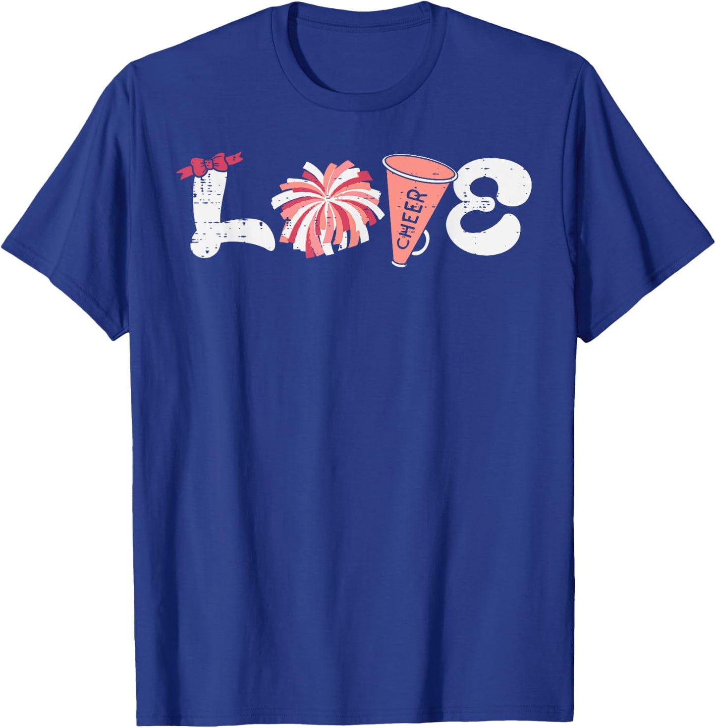 Cheerleader Love Cheerleading Cheer Squad Women Girls Kids T-Shirt - T-Shirt | Royal