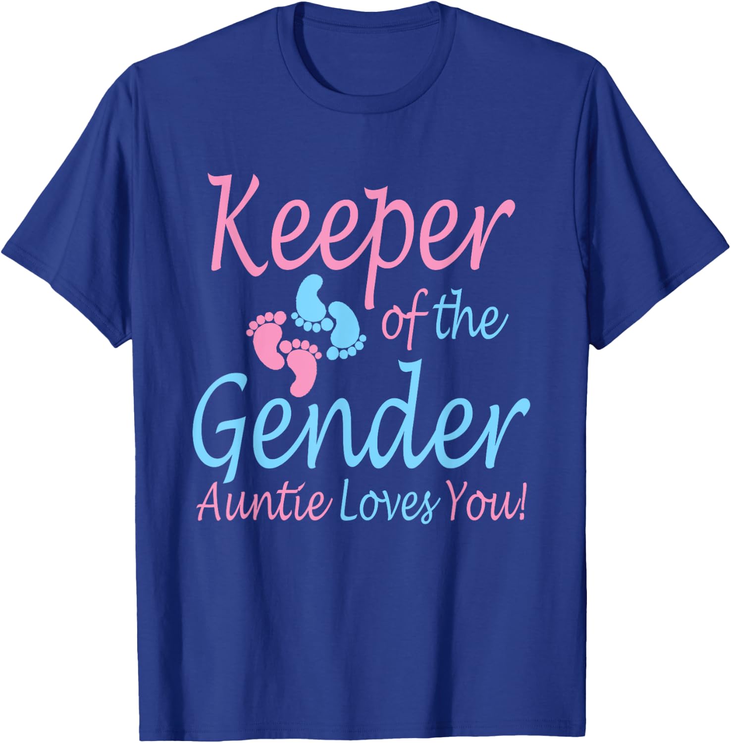 Keeper of the Gender Auntie - Gender Reveal Party Idea T-Shirt - T-Shirt | Royal