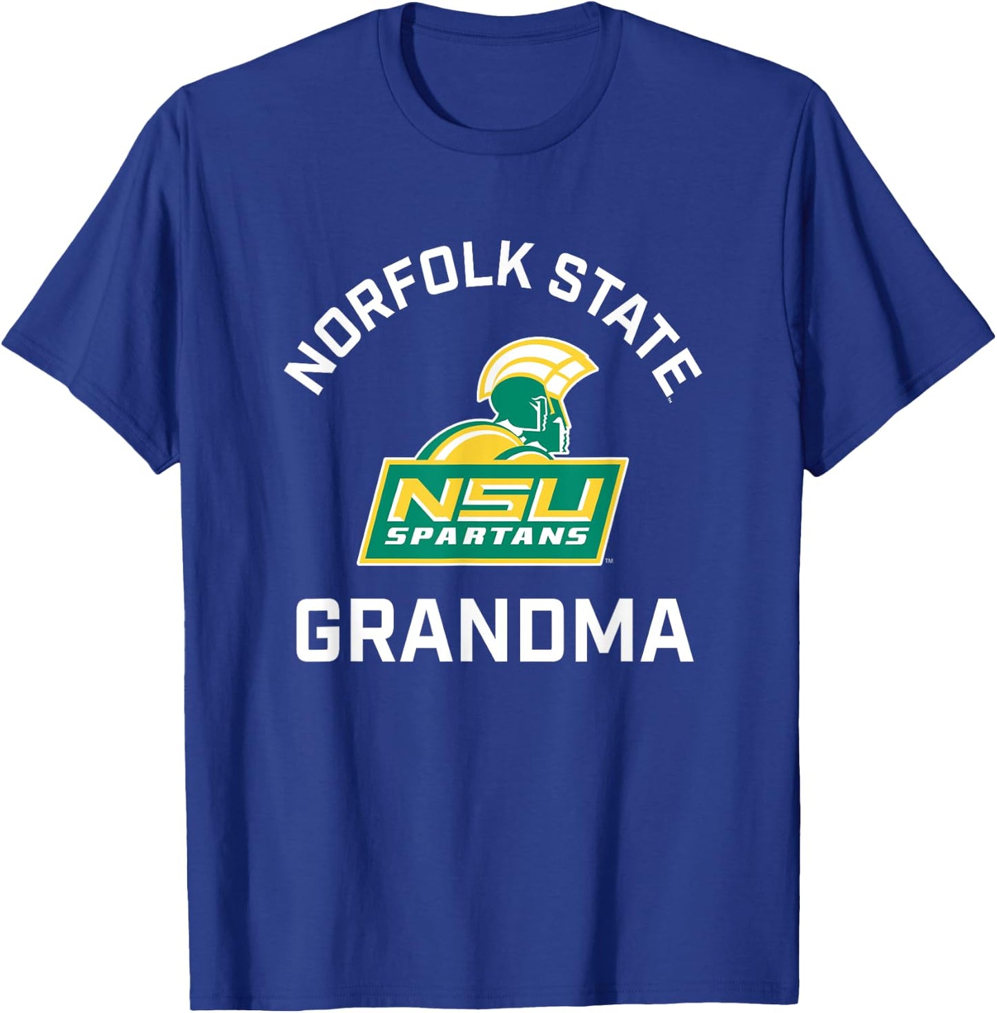 Norfolk State University Spartans Arched Grandma T-Shirt - T-Shirt | Royal