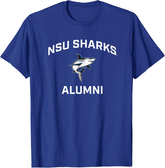 Nova Southeastern University Sharks Arched Alumni T-Shirt - T-Shirt | Royal