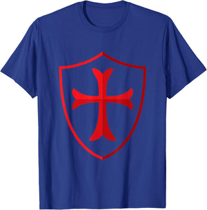 Crusader shirt Christian Knights Templar Cross and Shield T-Shirt - T-Shirt | Royal