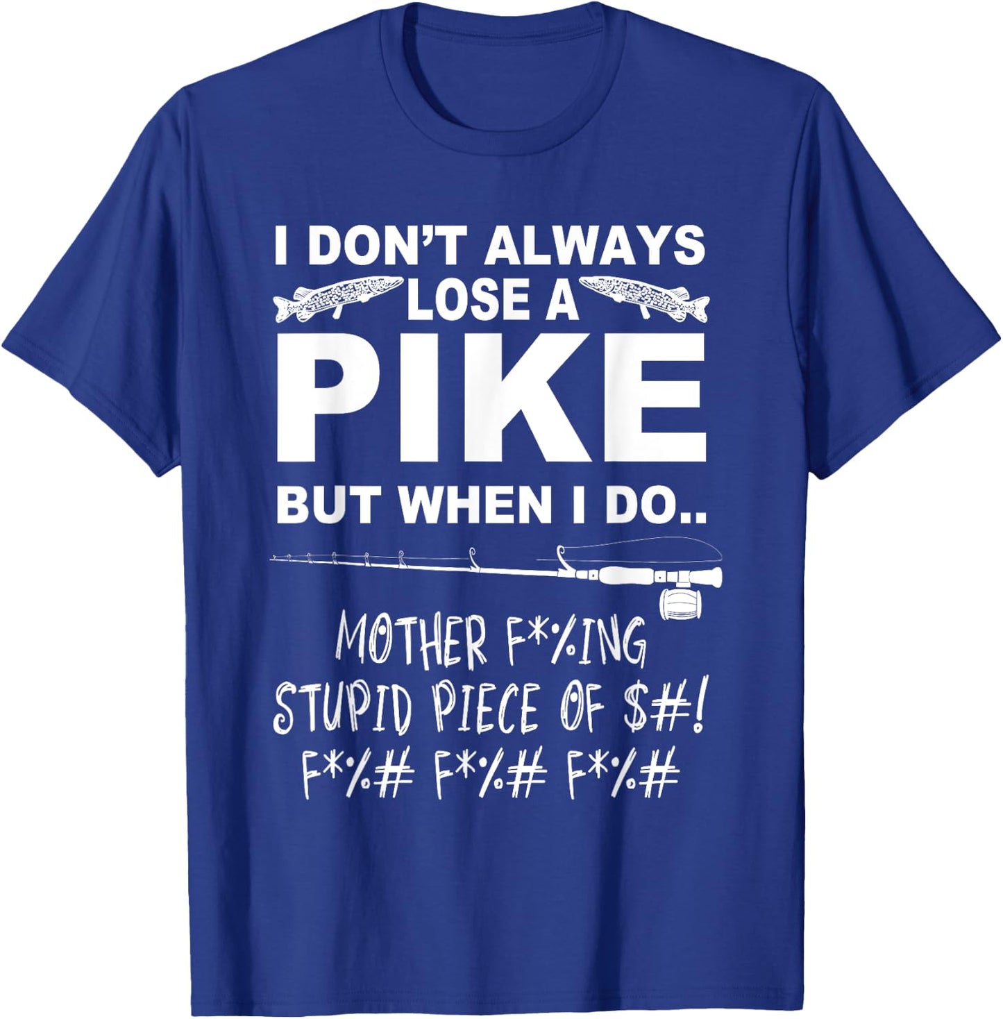 Pike Fishing - Youth Black Small Modern Northern Pike Fishing T-Shirt - T-Shirt | Royal