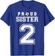 Number 2 Custom Proud Soccer Futbol Sister Personalized T-Shirt - T-Shirt | Royal