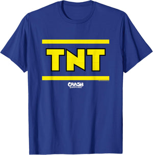 Crash Bandicoot TNT Box Big Chest Logo T-Shirt - T-Shirt | Royal