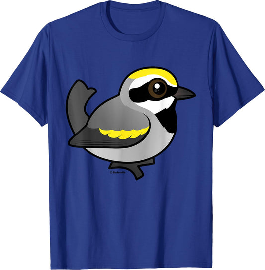 Birdorable Golden-winged Warbler Cute Cartoon Bird T-Shirt - T-Shirt | Royal