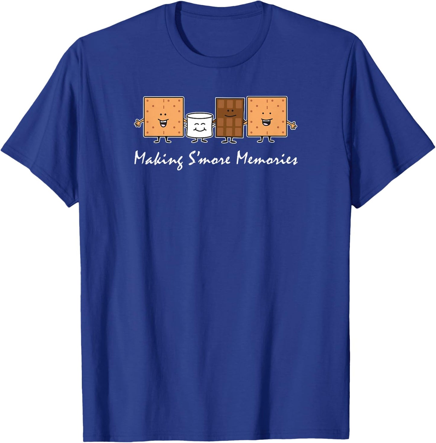 Making Smore Memories Camping Campfire Smores Cartoon T-Shirt - T-Shirt | Royal