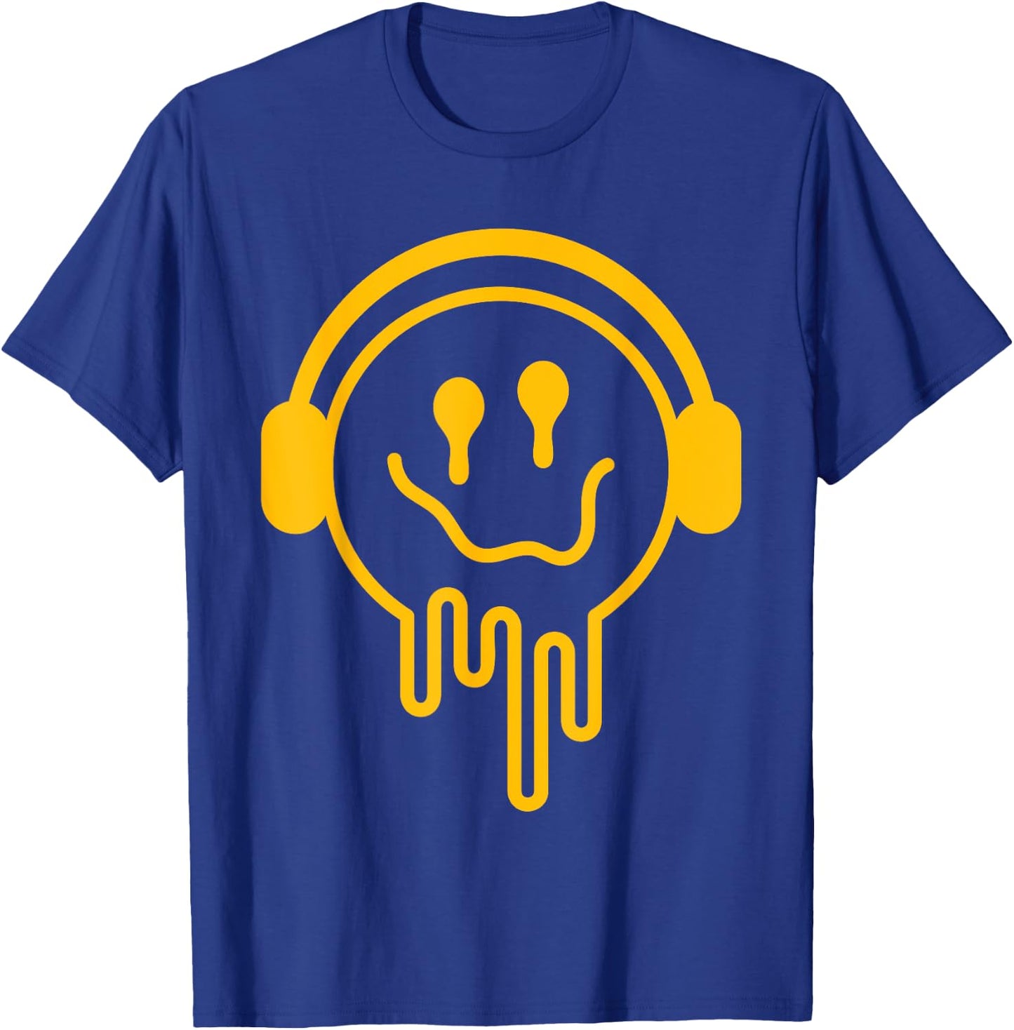 Melting Smile Funny Smiling Melted Dripping Happy Face Cute T-Shirt - T-Shirt | Royal