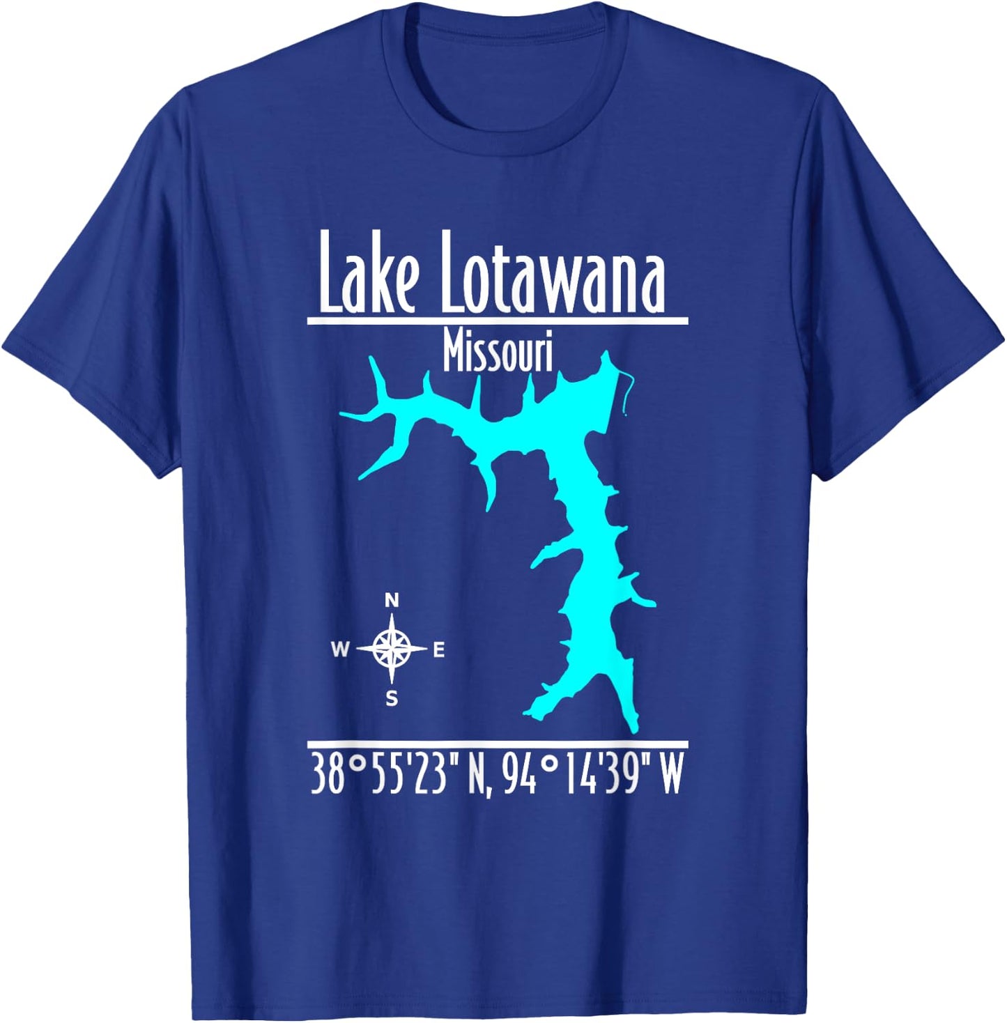 Modern Lake Lotawana, Missouri T-Shirt - T-Shirt | Royal
