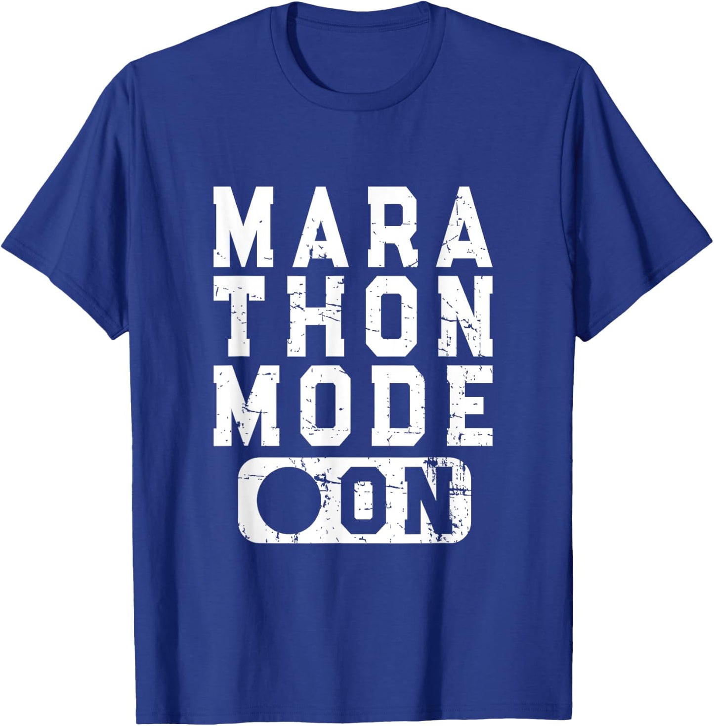 Marathon Mode On - Training Running Race Artwork T-Shirt - T-Shirt | Royal