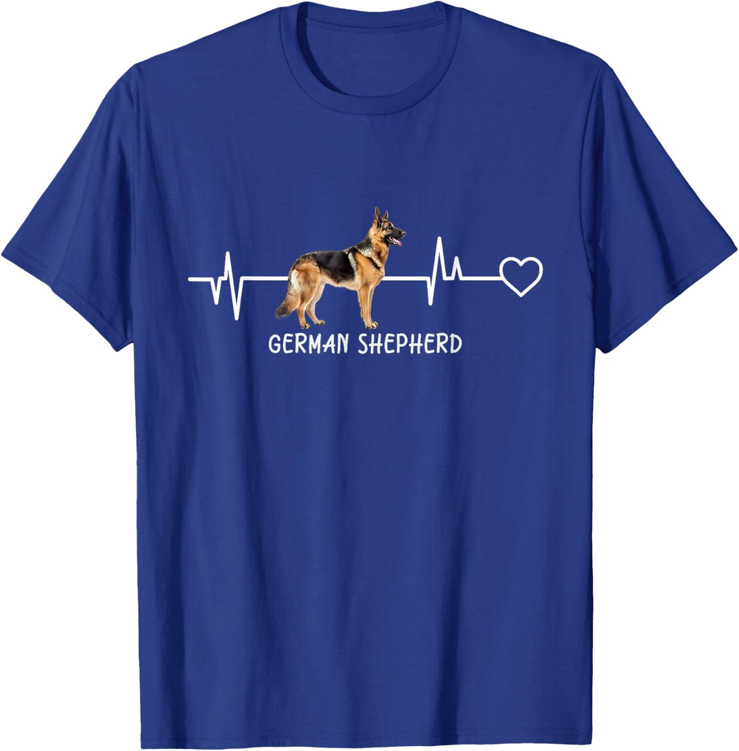 German Shepherd Heartbeat T-Shirt - T-Shirt | Royal