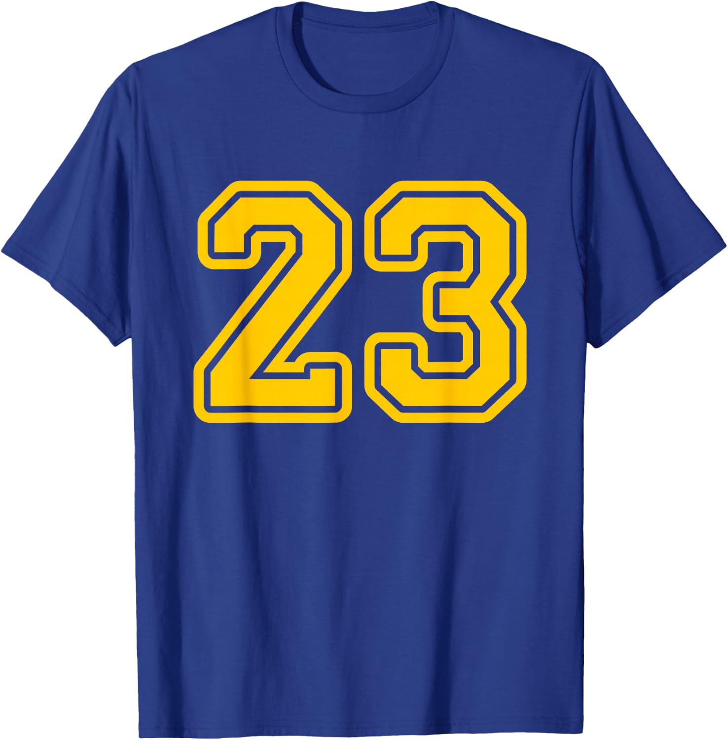 Number #23 Golden Yellow Sport Number 23 T-Shirt - T-Shirt | Royal