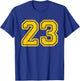 Number #23 Golden Yellow Sport Number 23 T-Shirt - T-Shirt | Royal