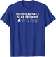 Potholes Get 1 Star Humor Design T-Shirt - T-Shirt | Royal