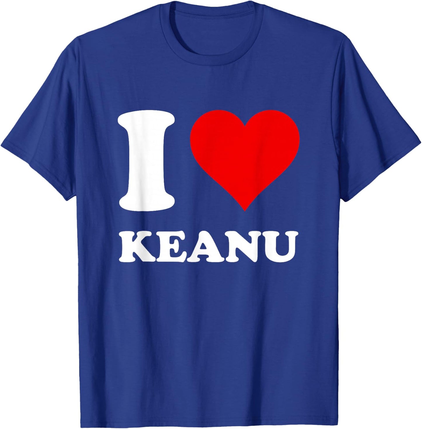 Red Heart I Love Keanu T-Shirt - T-Shirt | Royal