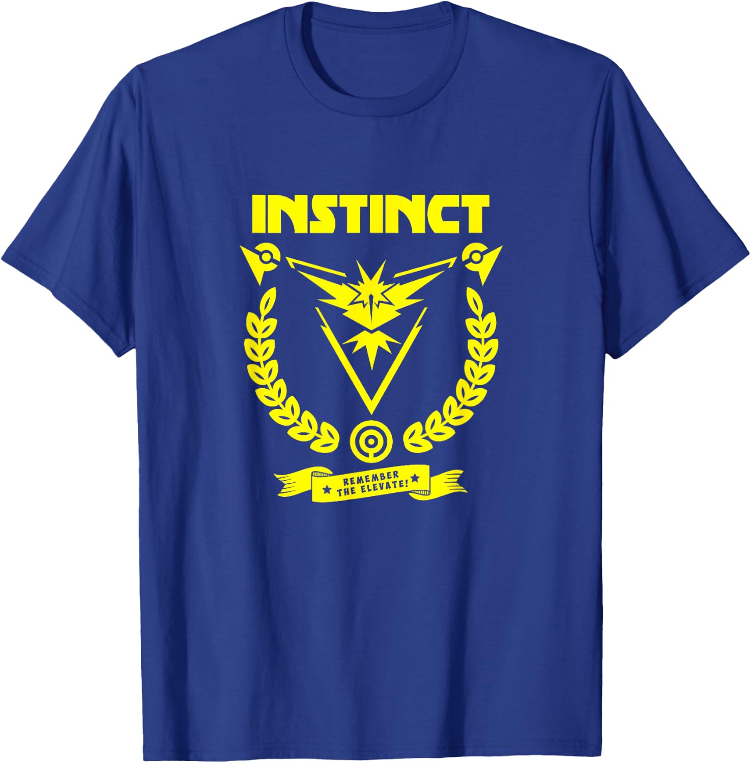 On The Level Designs Instinct Elite Elevate - Men's -Adults Black Small Classic Fit Short Sleeve Crew Collar T-Shirt - T-Shirt | Royal