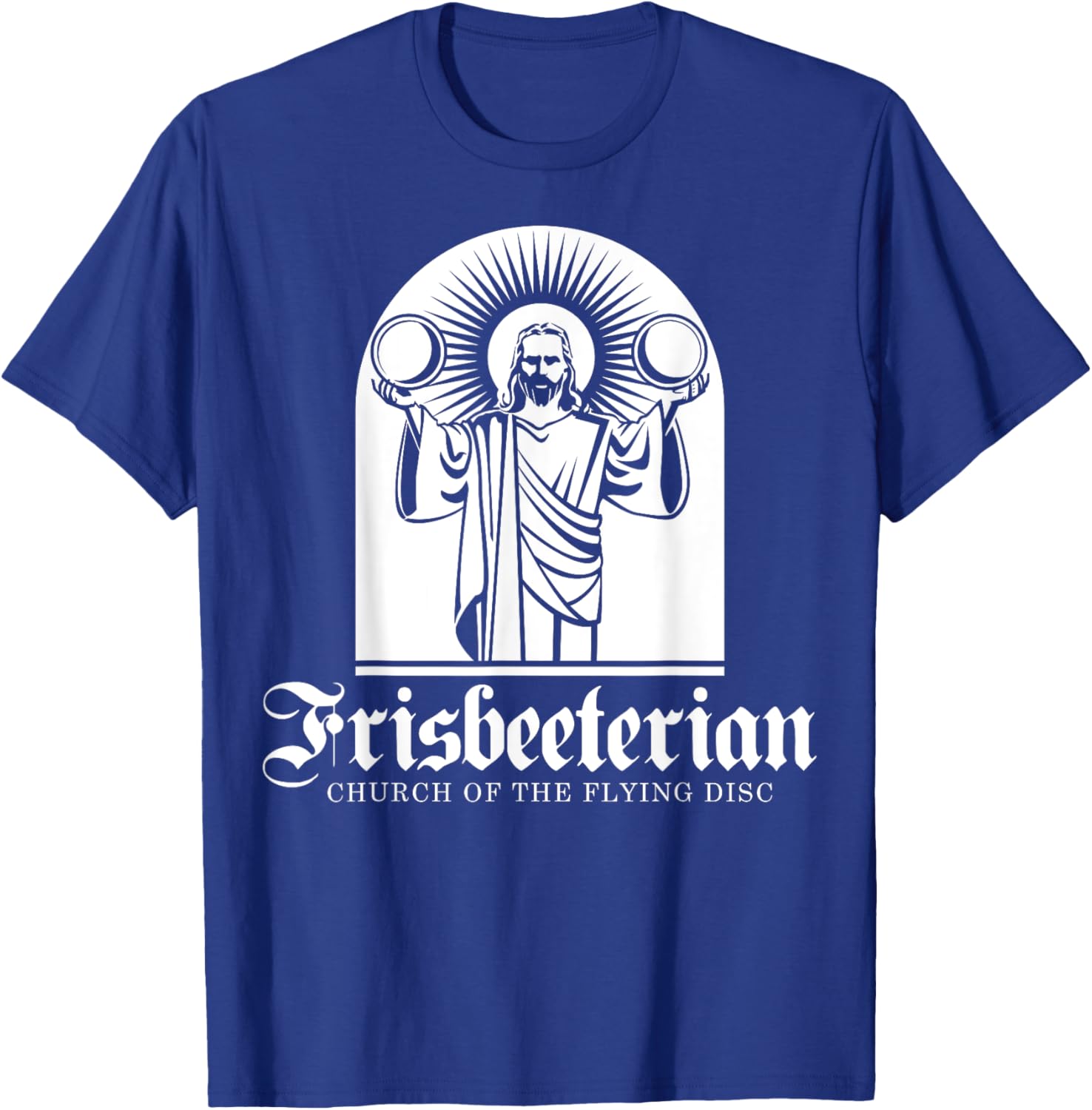 Frisbeeterian Funny Frisbee Disc Golf T-Shirt - T-Shirt | Royal