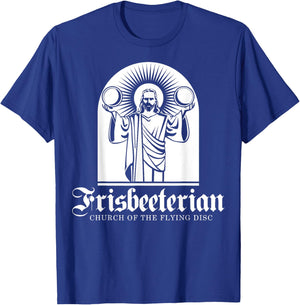 Frisbeeterian Funny Frisbee Disc Golf T-Shirt - T-Shirt | Royal