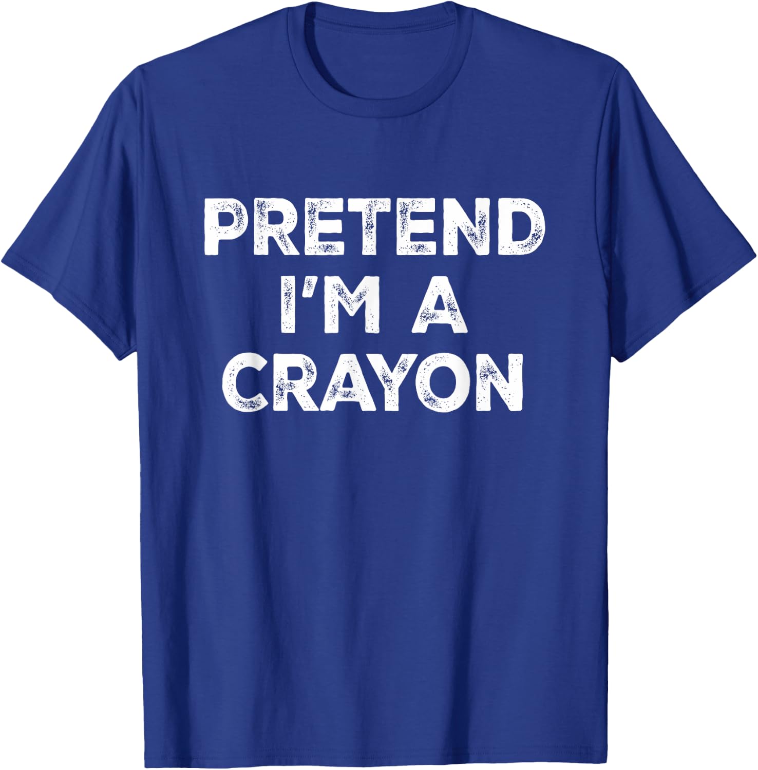 Pretend I'm A Crayon Lazy Halloween Costume T-Shirt - T-Shirt | Royal