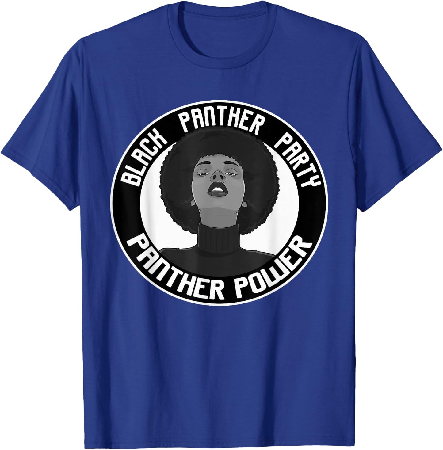 Black History Panther Party Logo Afro Hair Vintage BPP T-Shirt - T-Shirt | Royal