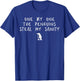 One By One Penguin Steals My Sanity Funny Humor Men Women T-Shirt - T-Shirt | Royal