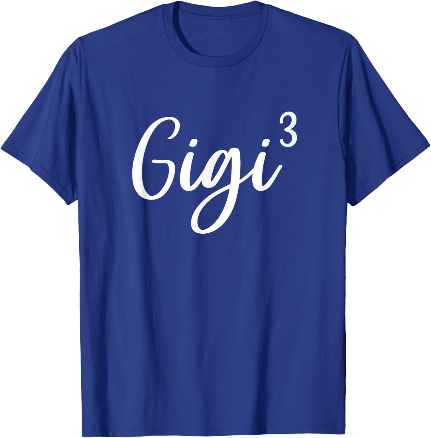 Gigi of 3 Grandma of Three Cute Baby Announcement T-Shirt - T-Shirt | Royal