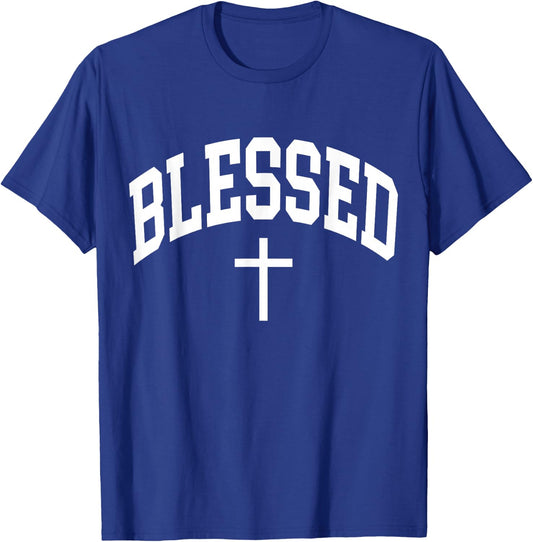 Blessed Cross Christian Religious Faith T-Shirt - T-Shirt | Royal