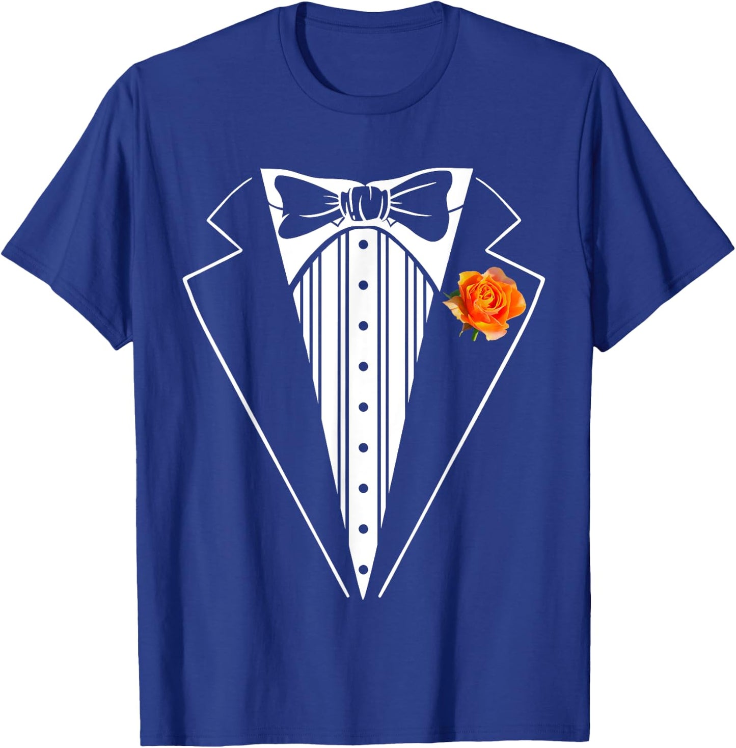 Kids Adult Orange Tuxedo, Toddler Tux Costume Youth Tux T-Shirt - T-Shirt | Royal