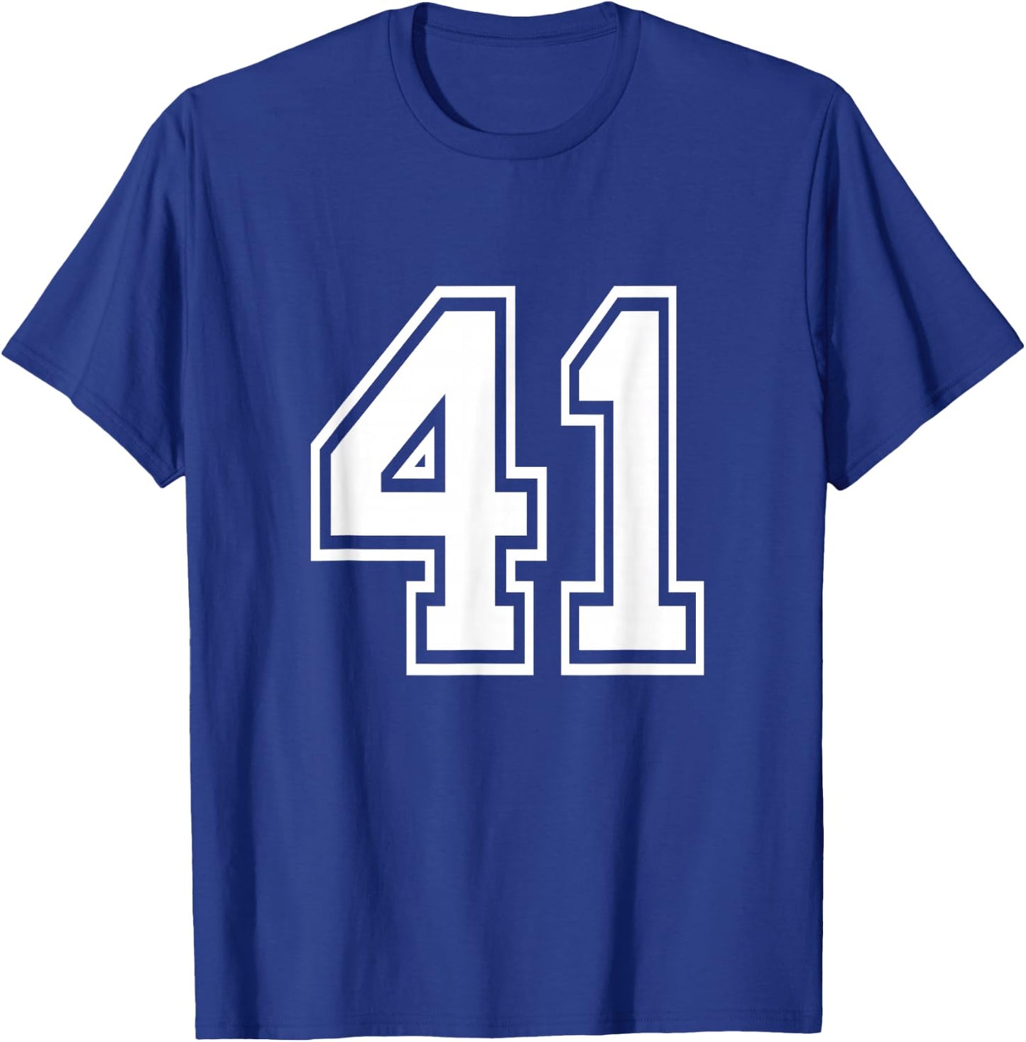 Number 41 Varsity Sports Team Jersey 41st Birthday 41 Years T-Shirt - T-Shirt | Royal