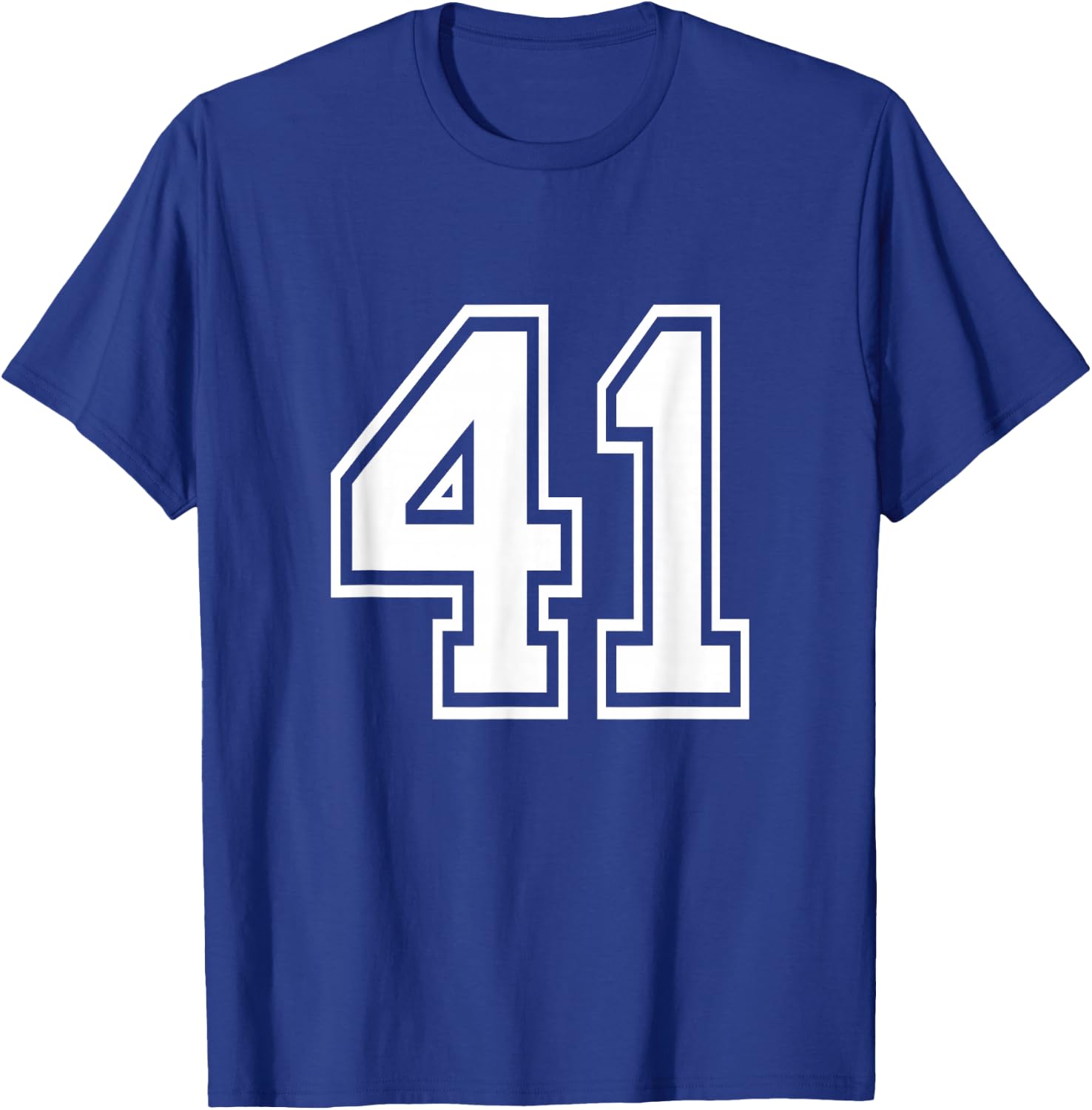 Number 41 Varsity Sports Team Jersey 41st Birthday 41 Years T-Shirt - T-Shirt | Royal