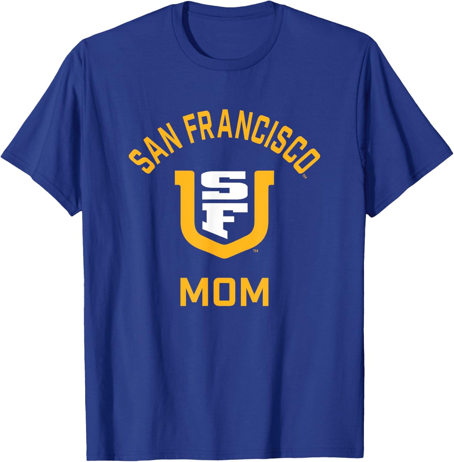 University of San Francisco USF Dons Arched Mom T-Shirt - T-Shirt | Royal