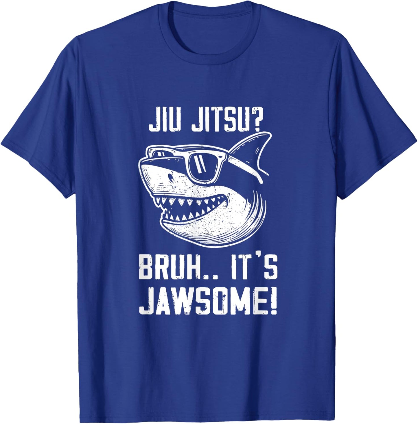 BJJ Jiu Jitsu Bruh it's Jawsome Shark Kids Funny T-Shirt - T-Shirt | Royal
